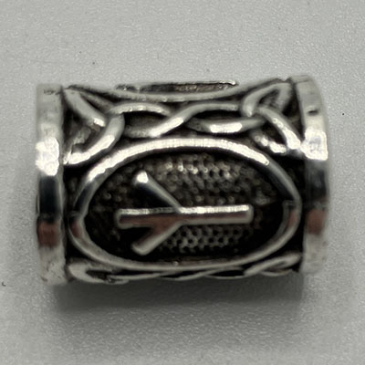 Handfaste — Beard bead, Algiz rune