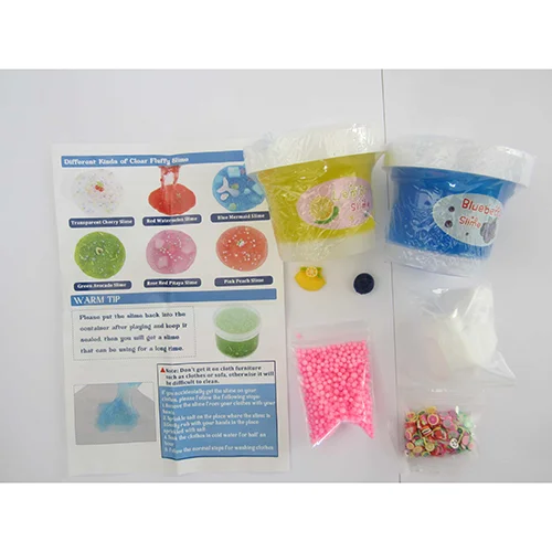 -TOYS — SLIME CLEAR Cubetto di gelatina melma croccante scintillante