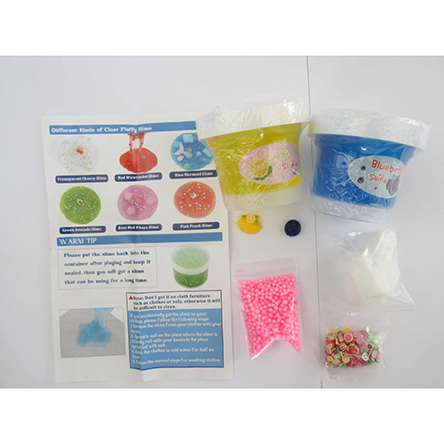 -TOYS — SLIME CLEAR Cubetto di gelatina melma croccante scintillante