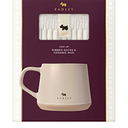 Radley — Cosy Up Ribbed Socks and Ceramic Mug