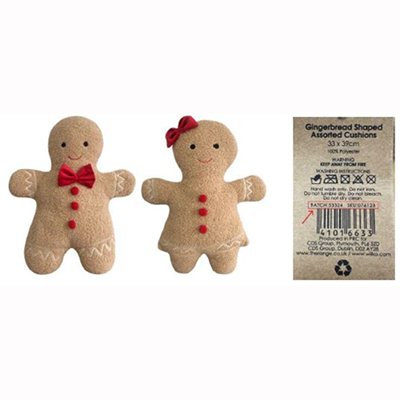 Gingerbread Assorted Shaped Cushion
