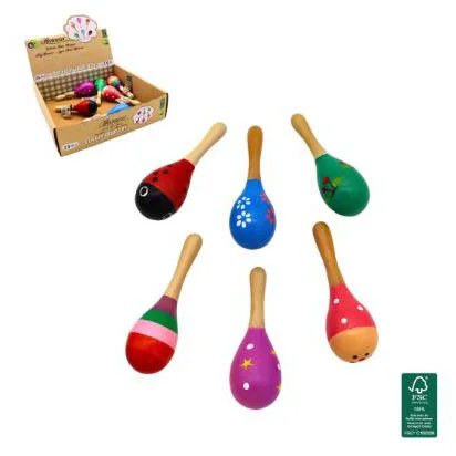B&G International — Wooden music maracas - Lovely wood toy