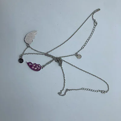 Busy Lizzie — Necklace Best Friends Heart Purple