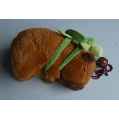 Capybara peluche porte-clés mignon sac pendentif Capybara pelucheux animaux porte-clé Kawaii