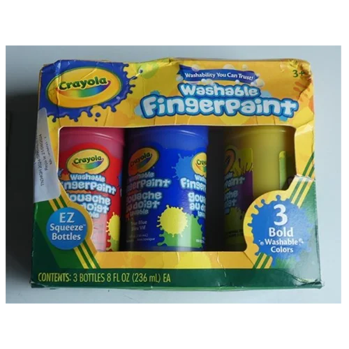 Crayola — Peinture à doigts lavable audacieuse, primaire, dessin pour enfants, 8