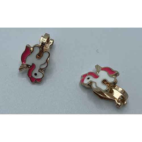 Busy Lizzie — Clip-on earrings, pegasus
