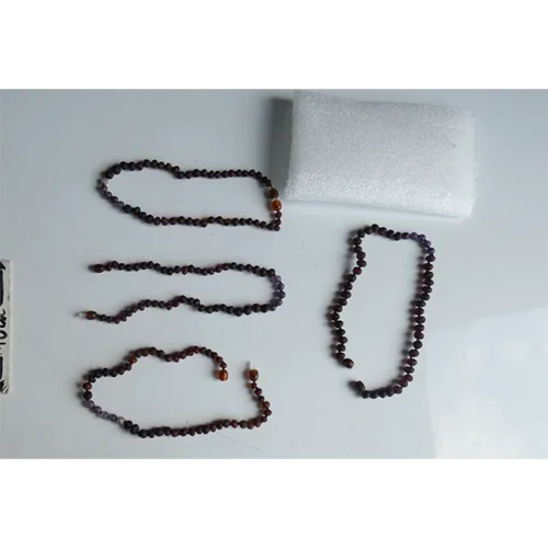 Collier pour enfant ambre naturel de la Baltique Ambre et Améthyste 12 pouces 30cm