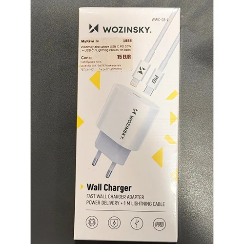 Wozinsky Universal — Wall Charger, Fast Wall Charger Adapter Power Delivery + 1M Lightning Cable