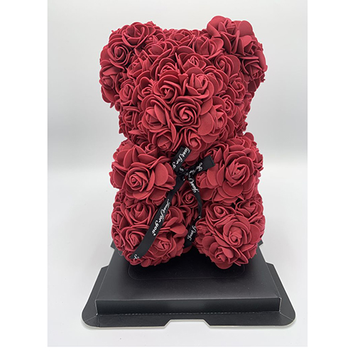 Bear made of roses