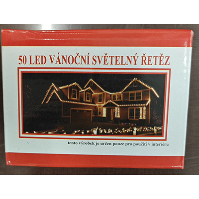 50 LED vánoční světelné řetěz