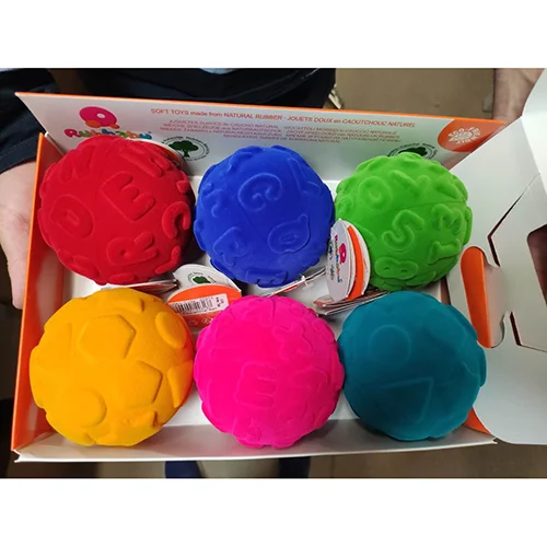 RUBBABU — Voiture en caoutchouc, 6 balles souples, Petit jeu de bowling