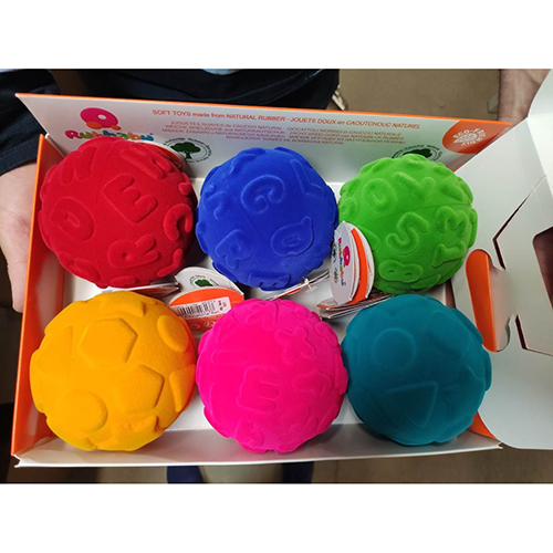 RUBBABU — Voiture en caoutchouc, 6 balles souples, Petit jeu de bowling