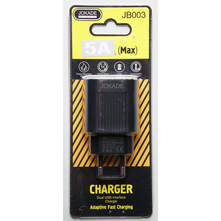 JOKADE — Dual USB Interface Charger / Adaptive fast charger