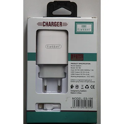 Model:Earldom — CHARGER 2USB TRAVEL CHARGER
