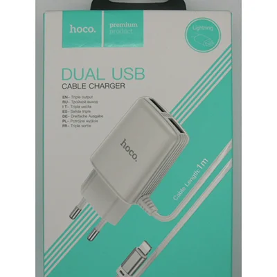 Hoco — Dual USB Cable Charger / Travel Charger