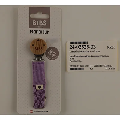 Bibs — 1) Pacifier Clip, 2) Pacifier Clip (Bibs x Liberty)