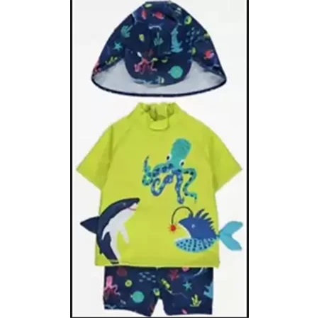George — Boys Octopus Rash Vest & Short Set