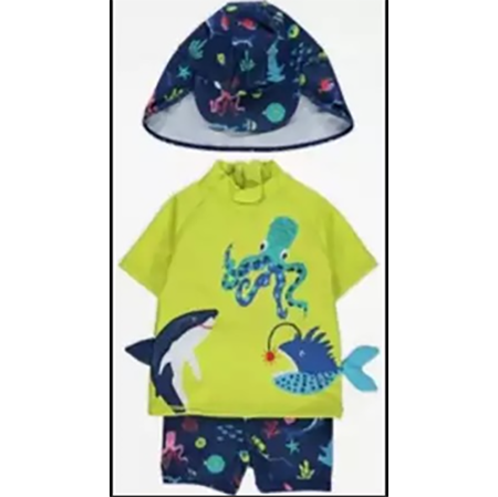 George — Boys Octopus Rash Vest & Short Set