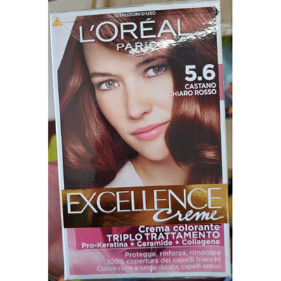 L'OREAL PARIS — Excellence creme 5.6 castano chiaro rosso