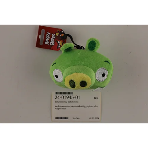 Angry birds — Plush Bag Clip - Red, Plush Bag Clip - Leonard