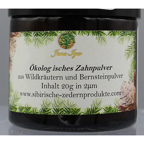 Jana Iger — Ökologisches Zahnpulver aus Wildkräutern und Bernsteinpulver