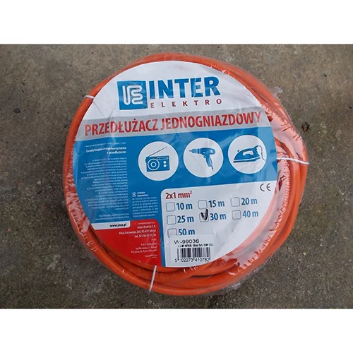 INTER ELEKTRO — Przedluzacz jednogniazdowy