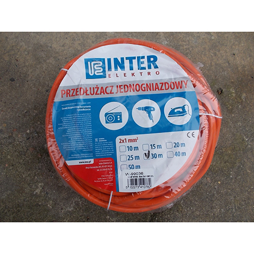 INTER ELEKTRO — Przedluzacz jednogniazdowy