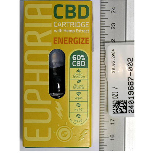 EUPHORIA — CBD CARTRIDGE with Hemp Extract ENERGIZE