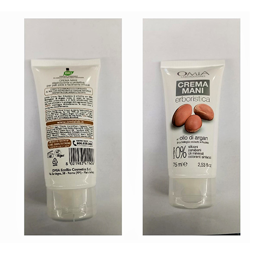 Omia EcoBio Cosmetics Srl — Crema mani erboristica all'olio bio di argan
