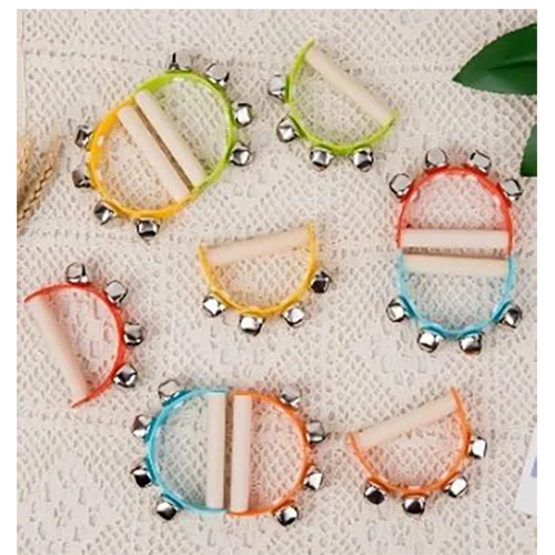 Wooden Semicircle Hand Rattle