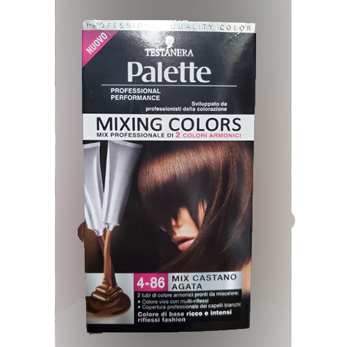 TESTANERA — Palette professional mixing colors 4 - 86 Mix castano agata