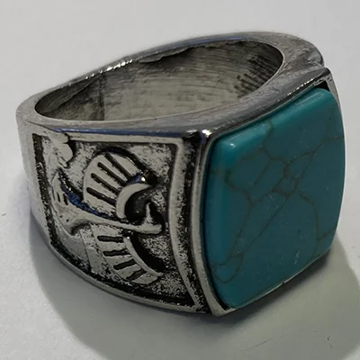 Eagle turqouise ring silver