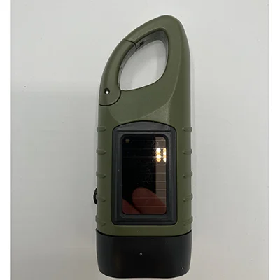 Not specified — Mini solar cranking flashlight