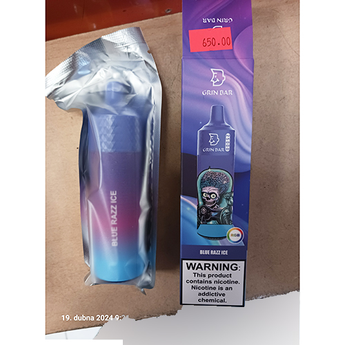 GRIN BAR 25000 — BLUE RAZZ ICE
