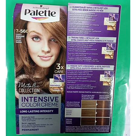 PALETTE — Long-lasting and intense color, extra care during and after coloring, Metallic COLLECTION, INTENSIVE