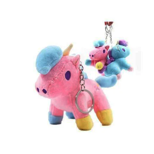 1 PC belle kawaii licorne en peluche porte-clés enfants cadeau animaux en chevaux pendentif