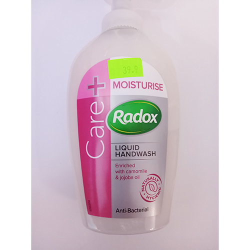 Radox — Radox Care + MOISTURISE LIQUID HANDWASH Enriched with camomile & jojoba oil Anti-Bacterial
