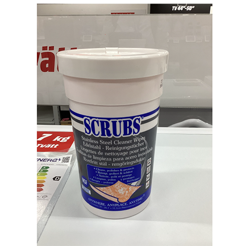 SCRUBS — Stainless Steel Cleaner Wipes