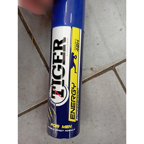 TIGER, — ANTIPERSPIRANT FOR MEN 48h ENERGY