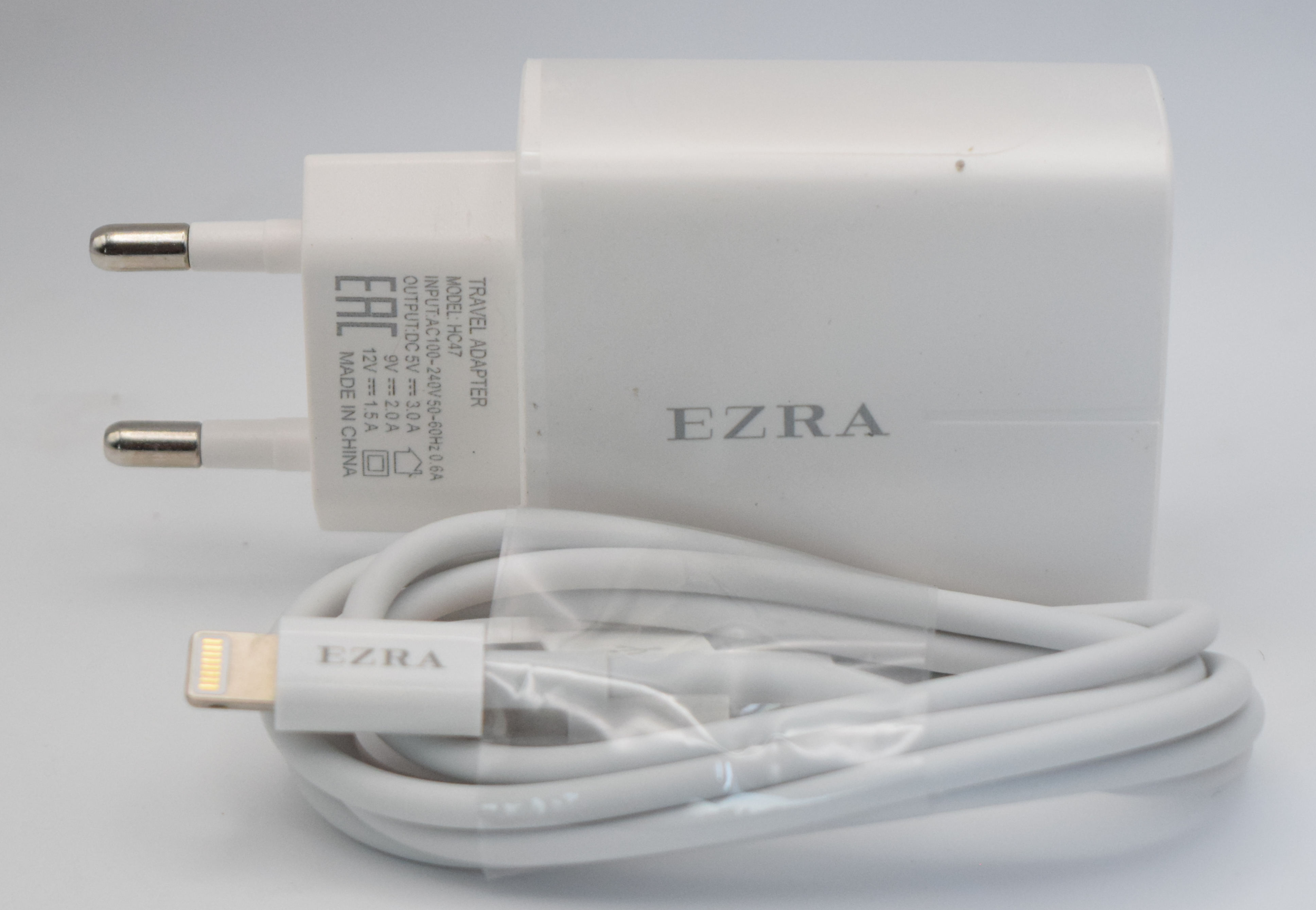 EZRA — FAST CHARGER, TRAVEL ADAPTER