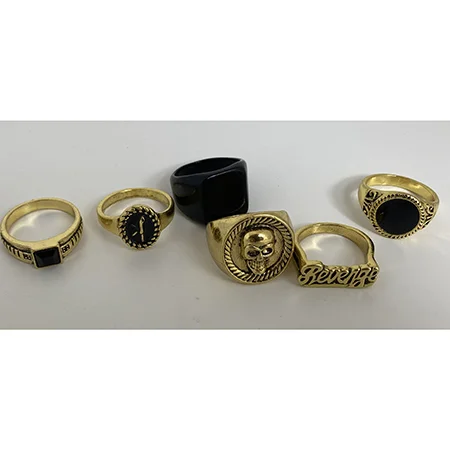 6pcs set Men fashion Rings