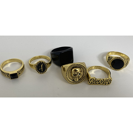6pcs set Men fashion Rings