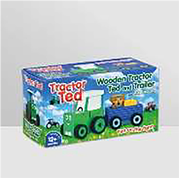 Tractor Ted — Tractor Ted and Trailer Wooden Toy