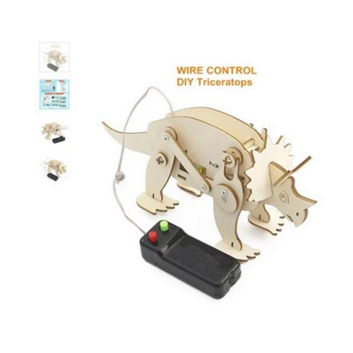 Fil électrique contrôle tricératops dinosaure bricolage assembler jouet éducatif étudiant école
