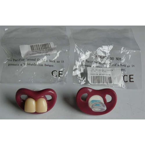 Bouche de bébé drôle de sucette virtuelle dents enfants pacifer outils d’alimFU