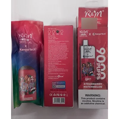 R&M® 9000 CRYSTAL X KangerTech®  9000 PUFFS — R&M 9000 CRYSTAL X KangerTech STRAWBERRY WATERMELON