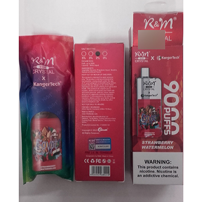 R&M® 9000 CRYSTAL X KangerTech®  9000 PUFFS — R&M 9000 CRYSTAL X KangerTech STRAWBERRY WATERMELON