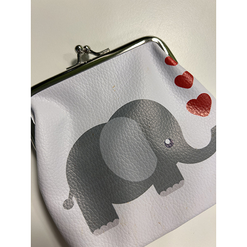 Heart and elephant purse
