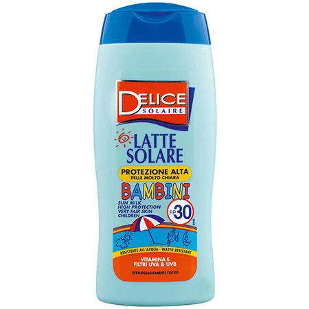 DELICE — DELICE SOLAIRE BAMBINI SUN MILK HIGH PROTECTION VERY FAIR SKIN CHILDREN FP30