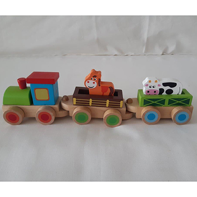 Bino — BINO wooden train with animals